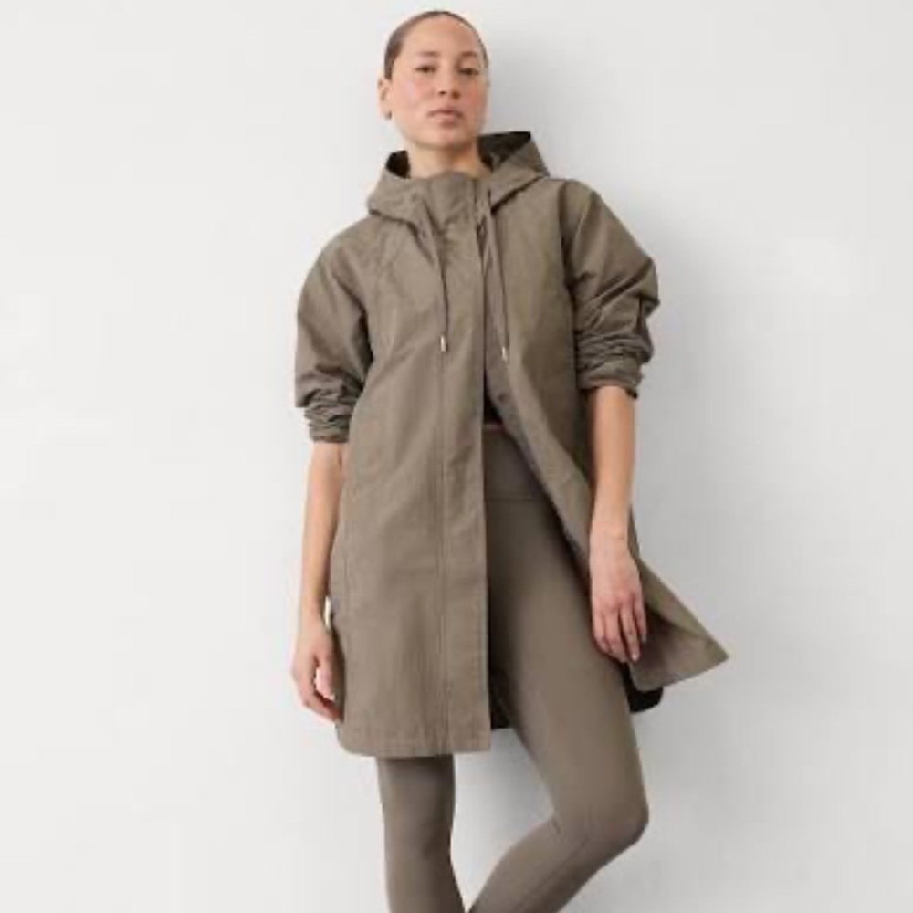 Athleta Taupe Hooded Jacket